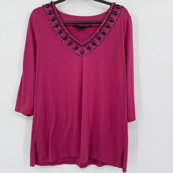 Boden Tops - Boden Womens Boho Tunic Top Size 18 Elegant‎ Feminine Embellished Blouse Preppy
